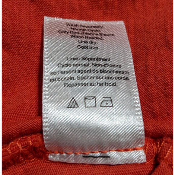 Coldwater Creek Top Women Size PXL Orange Layered Hem Long Sleeve Round Neck - Picture 8 of 12